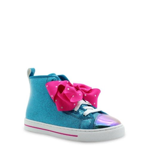 Nickelodeon  High Top Bow Glittering Sneakers- Turquoise Blue