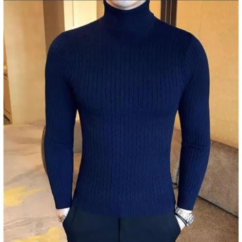 Turtle Neck - Navy Blue