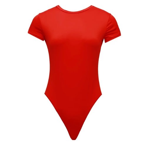 Short Sleeve Bodysuit - Red