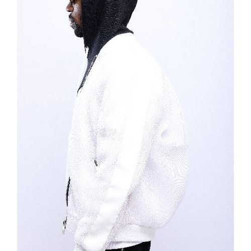 WHITE SPACER BOMBER JACKET