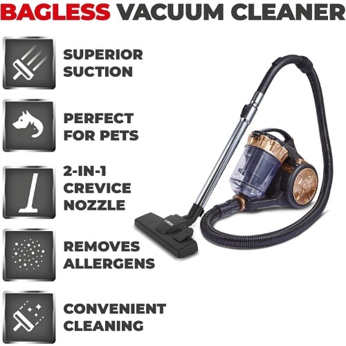 Multi-cyclonic Bagless Cylinder Vacuum Cleaner - Rxp10pet -  700W