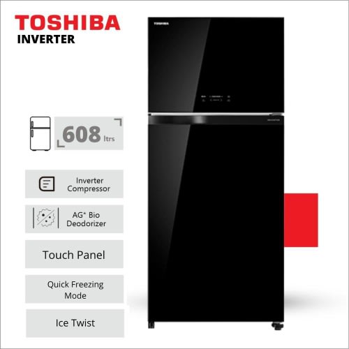 Double Door Inverter Fridge - Dark Grey - 608L - GR-AG820U