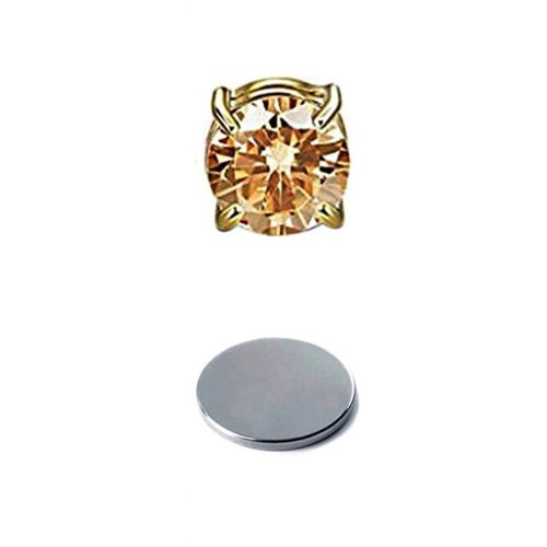 Gold Crystal Magnetic Stud Earring