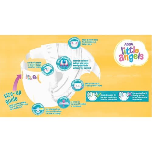 ASDA Little Angels Comfort & Protect -Size 4+ Nappies- 84Pieces