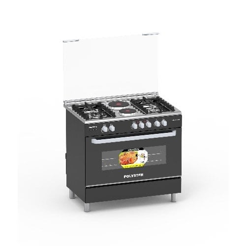 4 Gas Burners + 2 Hotplates Gas Cooker & Grill - Pvnd-bl950g2