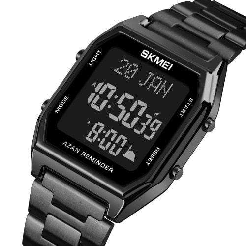 1763 Unisex Wristwatch With Islamic Calendar - Black