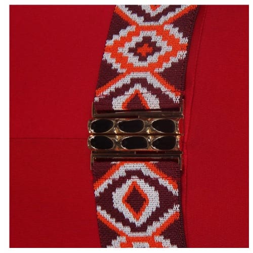 Emfed Belt Detail Jumpsuit - Red