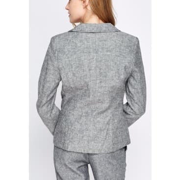 Linen Blend Speckled Blazer