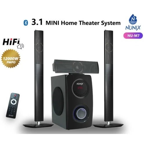 Nunix Superbass 3.1ch Bluetooth Home Theatre - Aux - Fm