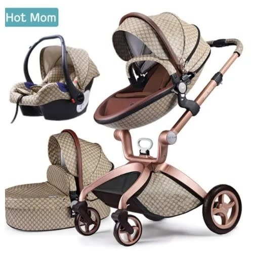 Hot Mom 3 Ways Foldable Stroller - 3 In 1