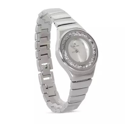 Alloy Silver Stainless Bracelet Strap Watch