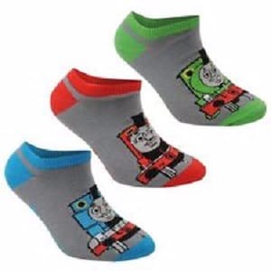 3 Pack Baby Boys Tots  Thomas The Tank Engine Trainer Socks - Multicolour
