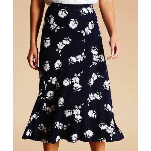 Floral Print Midi Skirt