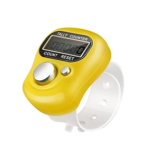 Digital Finger Tally Counter Machine - Yellow