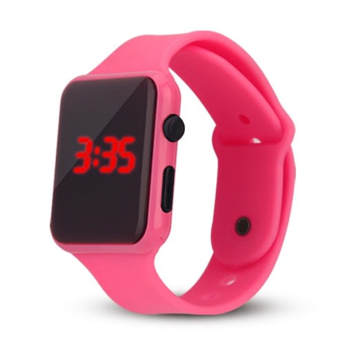 Electronic Silicone Wristwatch-pink