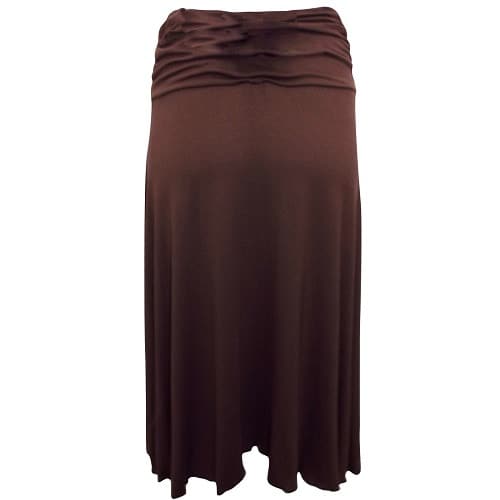 Wide Waistband Mock Wrap Skirt