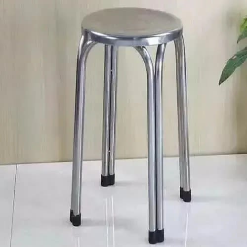 Indoor & Outdoor Multipurpose Unisex Stainless Steel Stool - 47cm