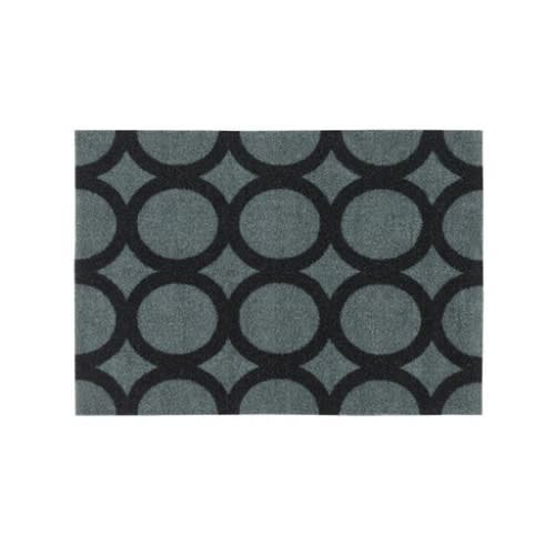 Mejls Door Mat - Circle Pattern - 40x6ocm - Grey & Black