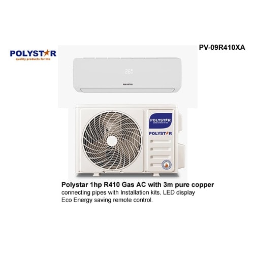 Split Air Conditioner 1hp + Free Installation Kit - Pv-09r410xa