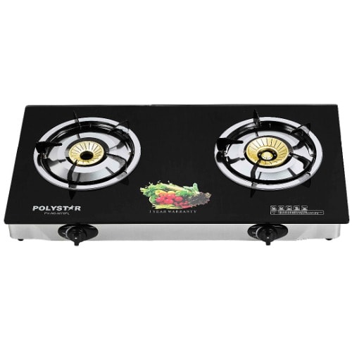 2 Bunner  Tempered Glass Table Gas Cooker With Automatic Ignition Pv-n5-m76fl
