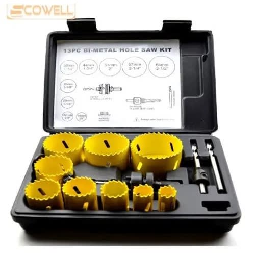 13pcs Hss Bi-metal Hole Saw Cutter Kit 19mm To 64mm