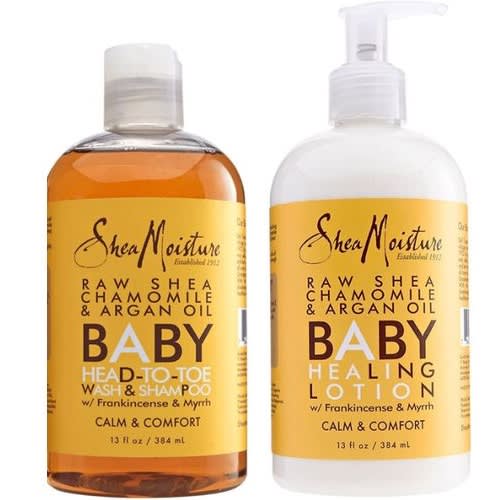 Calm & Comfort Raw Shea Chamomile And Argan Oil Baby Lotion & Wash- 384ml Each