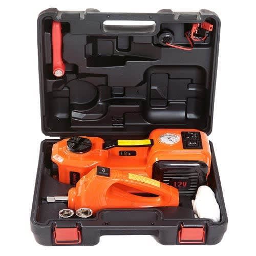 12v Dc 5tones 3-in-1 Auto Car Electric Hydraulic Floor Jack Lift + Tyre Inflator And Impact
