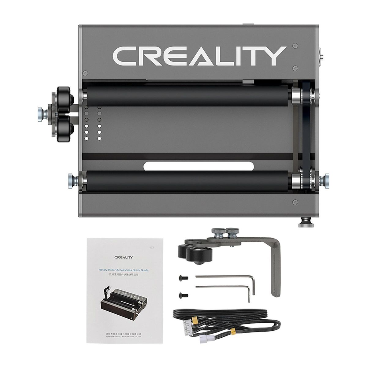 CREALITY Rotary Roller Perfect for Engraving Cylindrical Objects Support 5-120mm Width Adjustable 7-gear Design for 22W Creality Falcon2/CR-Laser Falcon 10W Laser Engraver