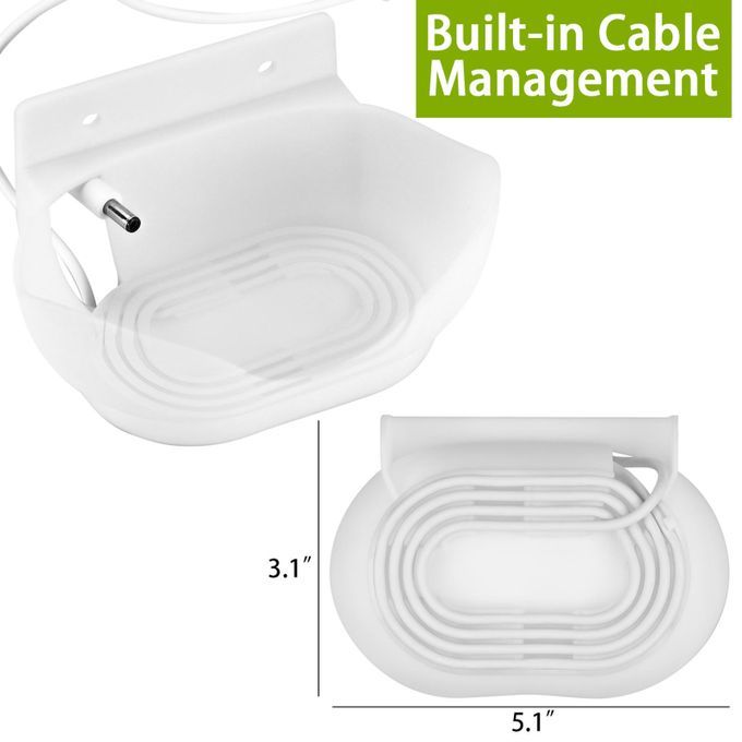 Portable Wall Mount Shelf Holder Stand For Google Nest Audio White