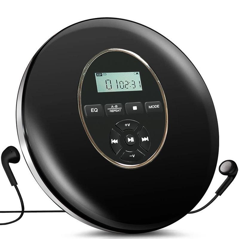 Cross-border dedicated for portable cd walkman smart bluetooth prenatal education machine English repeat cd learning machine cross-border CD machine Black YR-Q50 regular version without bluetooth
