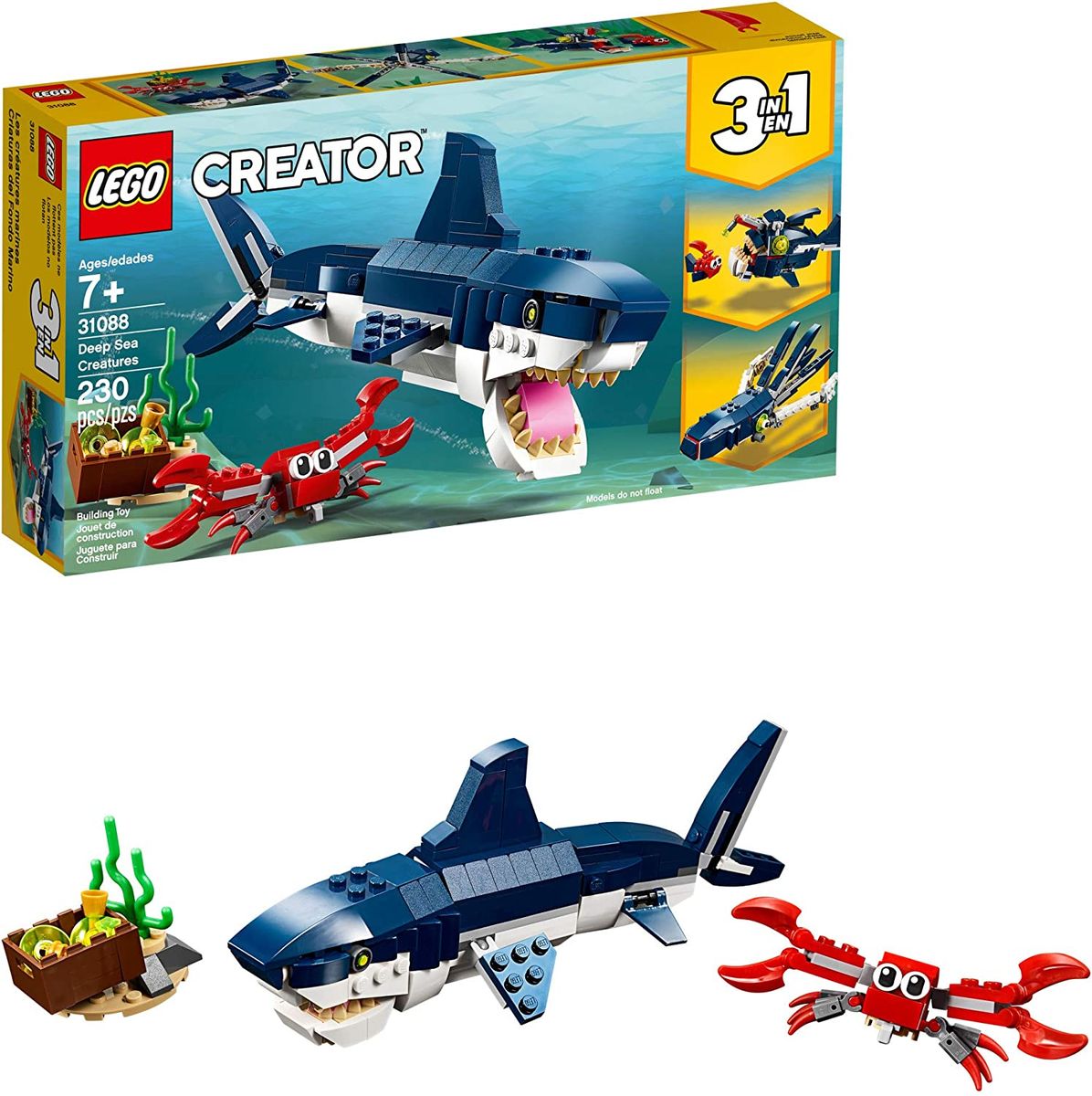 Creator 3in1 Deep Sea Creatures 31088 (230 Pieces)