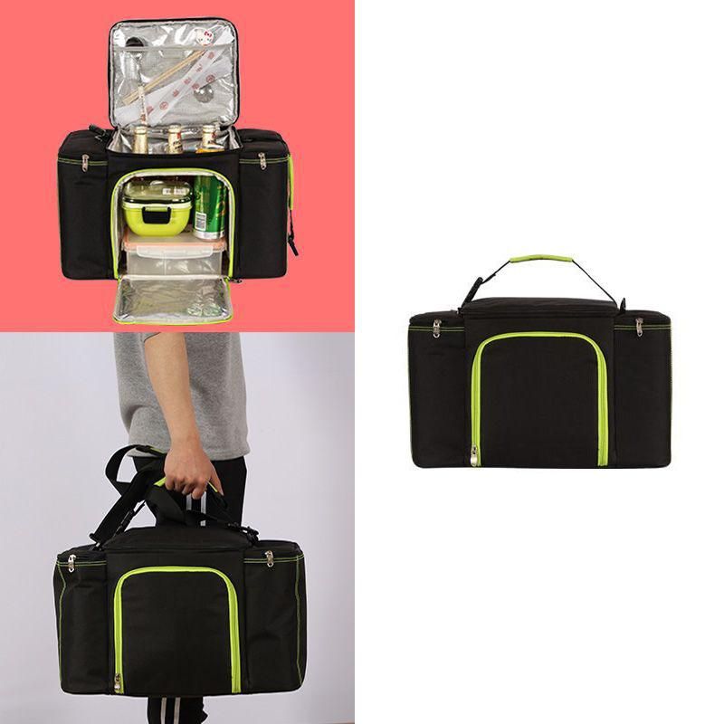 DENUONISS Picnic Bag Ice Pack Insulated Bag Cooler Basket