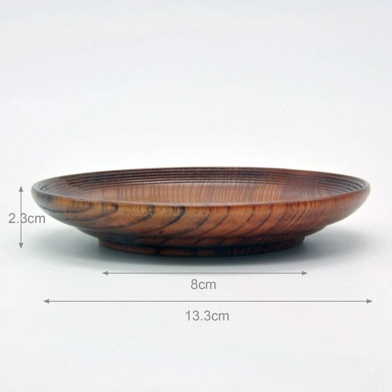 3Pcs/Set Wooden Cup Saucer Spoon Set Coffee Tea Tools Accessories