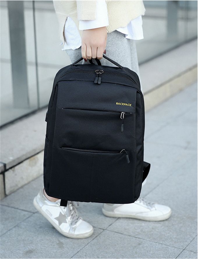 3Pc USB Rechargeable Computer Bag Men Women Student Backpack