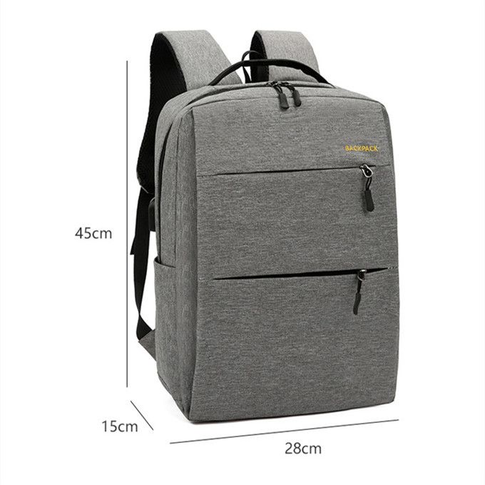 3Pc USB Rechargeable Computer Bag Men Women Student Backpack