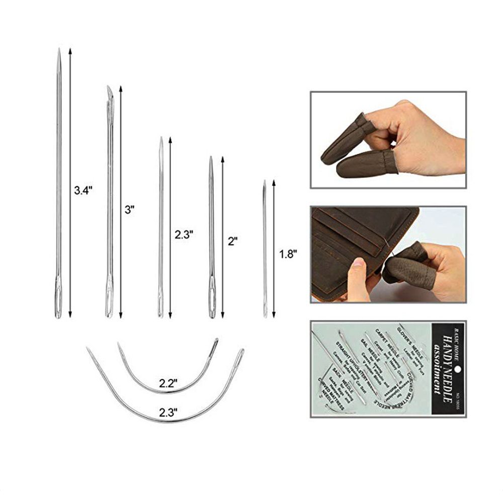 28-Piece Leather Tool Set Sewing Tool Kit Includes Wax
