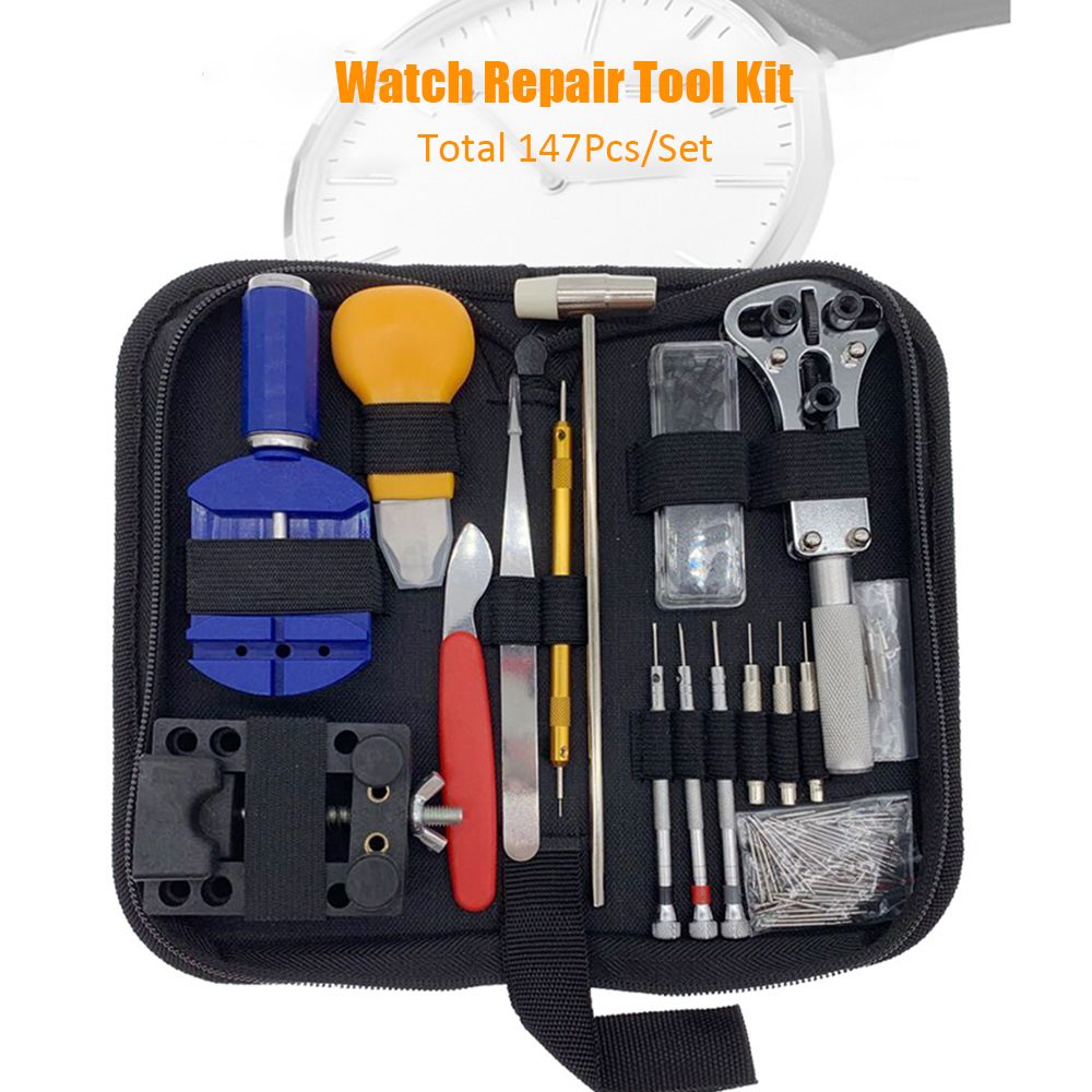 147Pcs/Set Watch Repair Tool Kit Case Opener Remover
