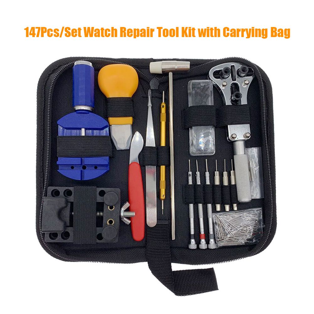 147Pcs/Set Watch Repair Tool Kit Case Opener Remover