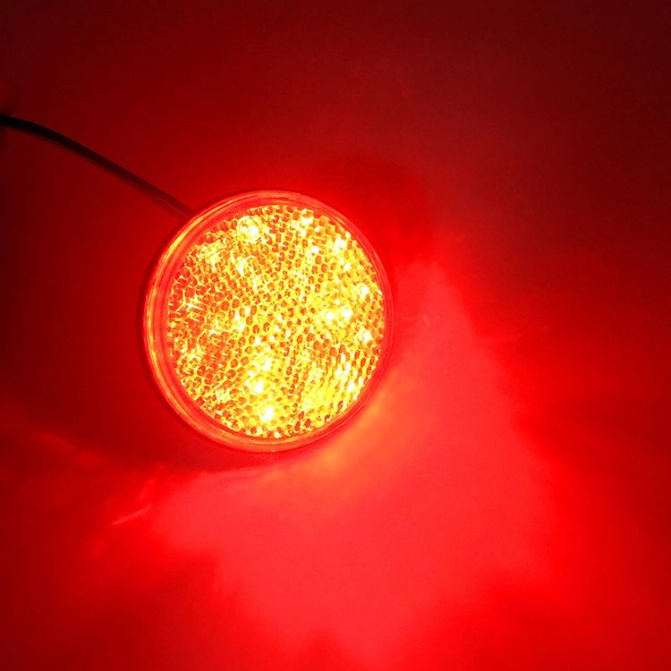 2 PCS Motorcycle Trailer Truck DC 12-15V Wired 24-LED Indica
