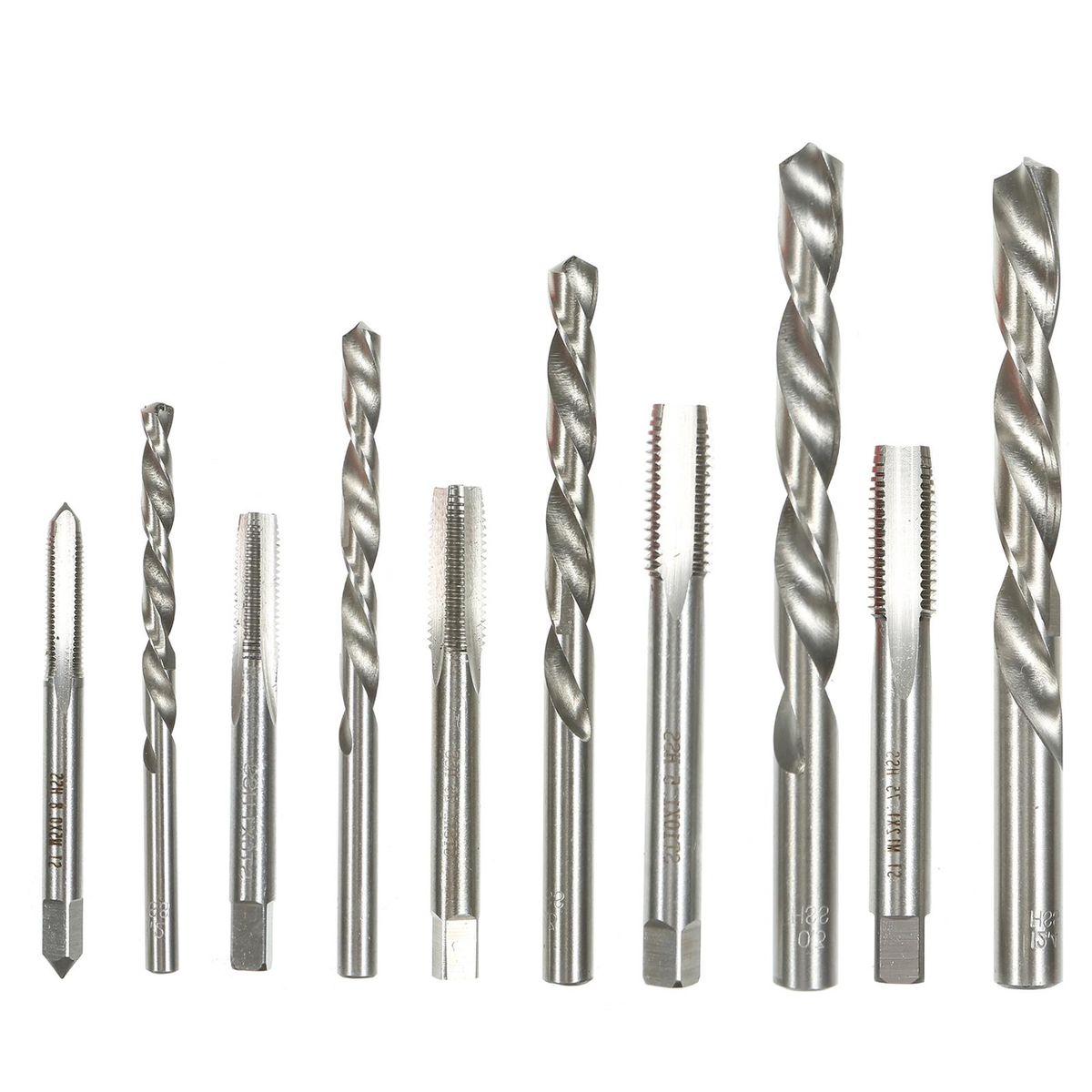 131Pcs Thread Repair Kit M5 M6 Metric8 Metric10 M12 Threaded Tool Twist Drill Bits