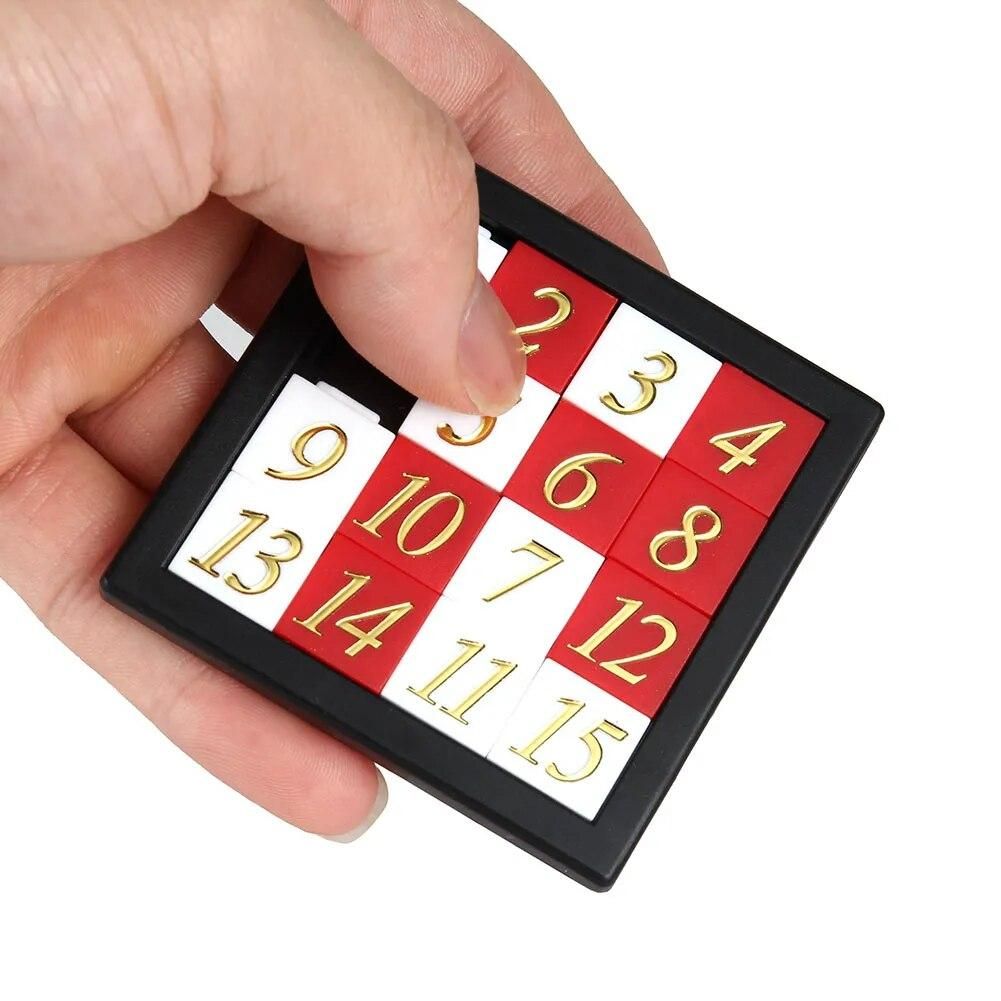 Children Plastic Digital Huarong Road Plastic Moving Sliding Puzzle Kid's Early Learning Educational Toys Learning Gifts