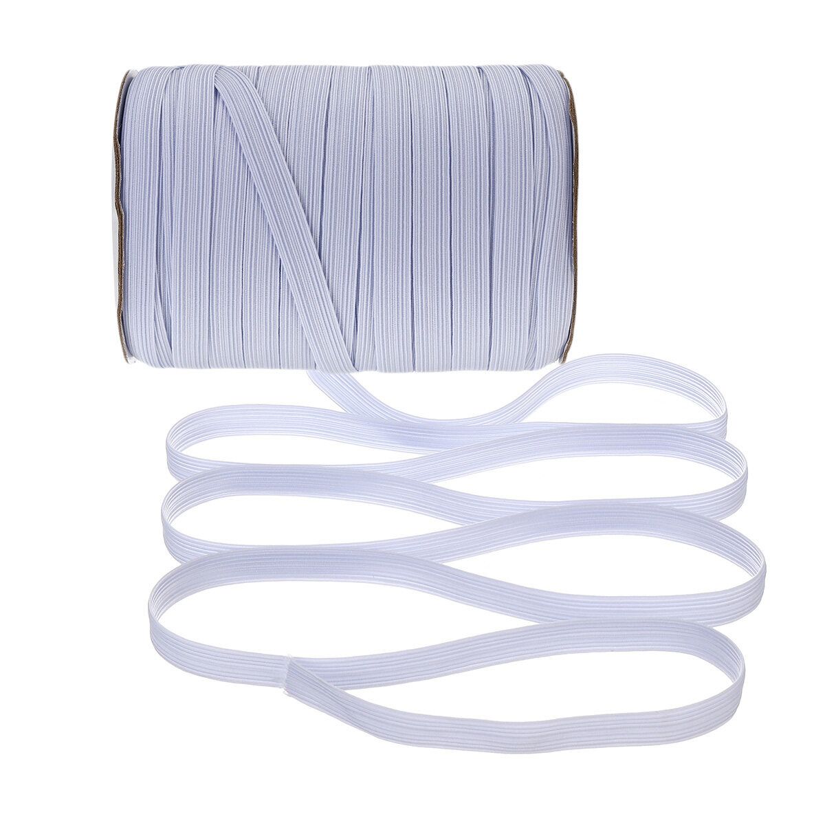 0.8cm 1cm 1.2cm 90m Length Flat Elastic Band Rubber Strap Stretch Sewing Making Antique White 1.2cm