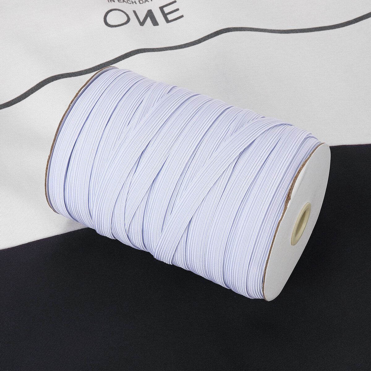 0.8cm 1cm 1.2cm 90m Length Flat Elastic Band Rubber Strap Stretch Sewing Making Antique White 1.2cm