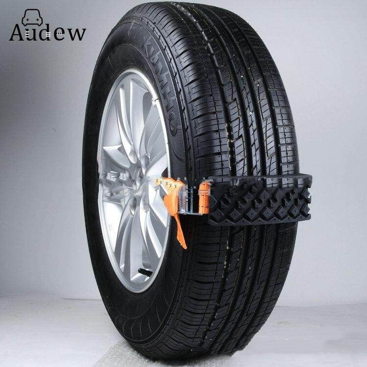 2PCS Car Snow Mud Tire Wheel Chains Anti-Skid Adjustable Universal Rubber Nylon