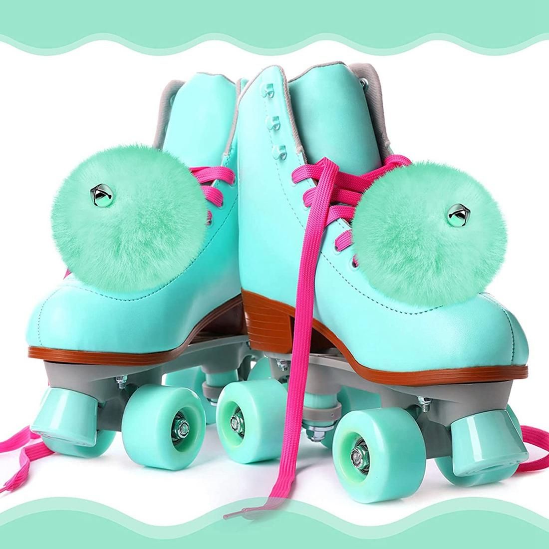 Roller Skate Pom Poms with Jingle Bells Girls Roller