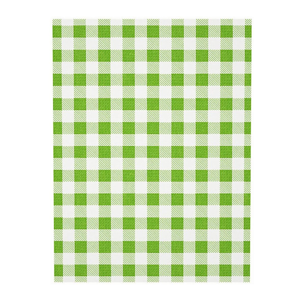 Waterproof Plaid Picnic Blanket Foldable Outdoor Mat Green