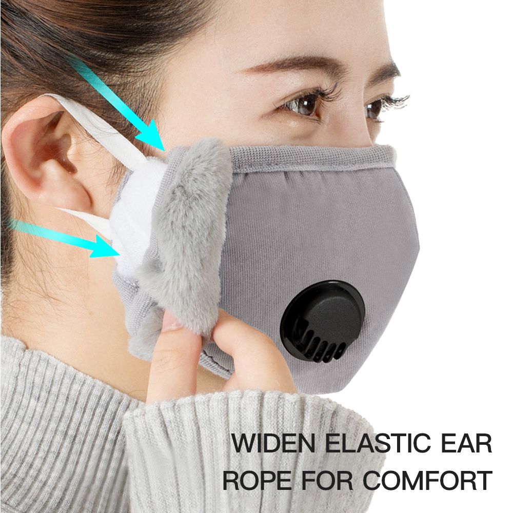 Winter Thermal Face Mask With Breathing Valve Reusable Mouth
