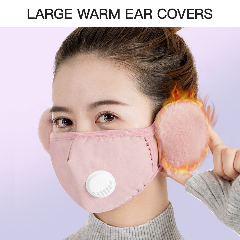 Winter Thermal Face Mask With Breathing Valve Reusable Mouth