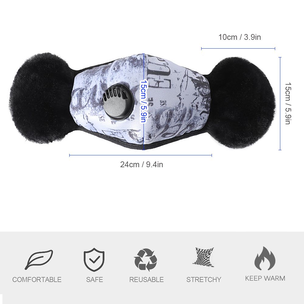 Winter Thermal Face Mask With Breathing Valve Reusable Mouth