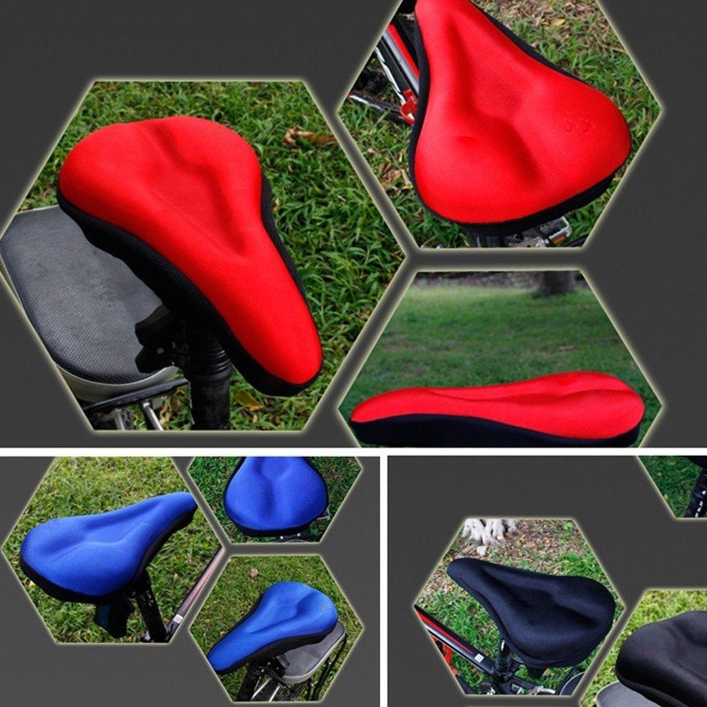Bike Seat Covers Bicycle Memory Silicone  Cushion Cover Soft